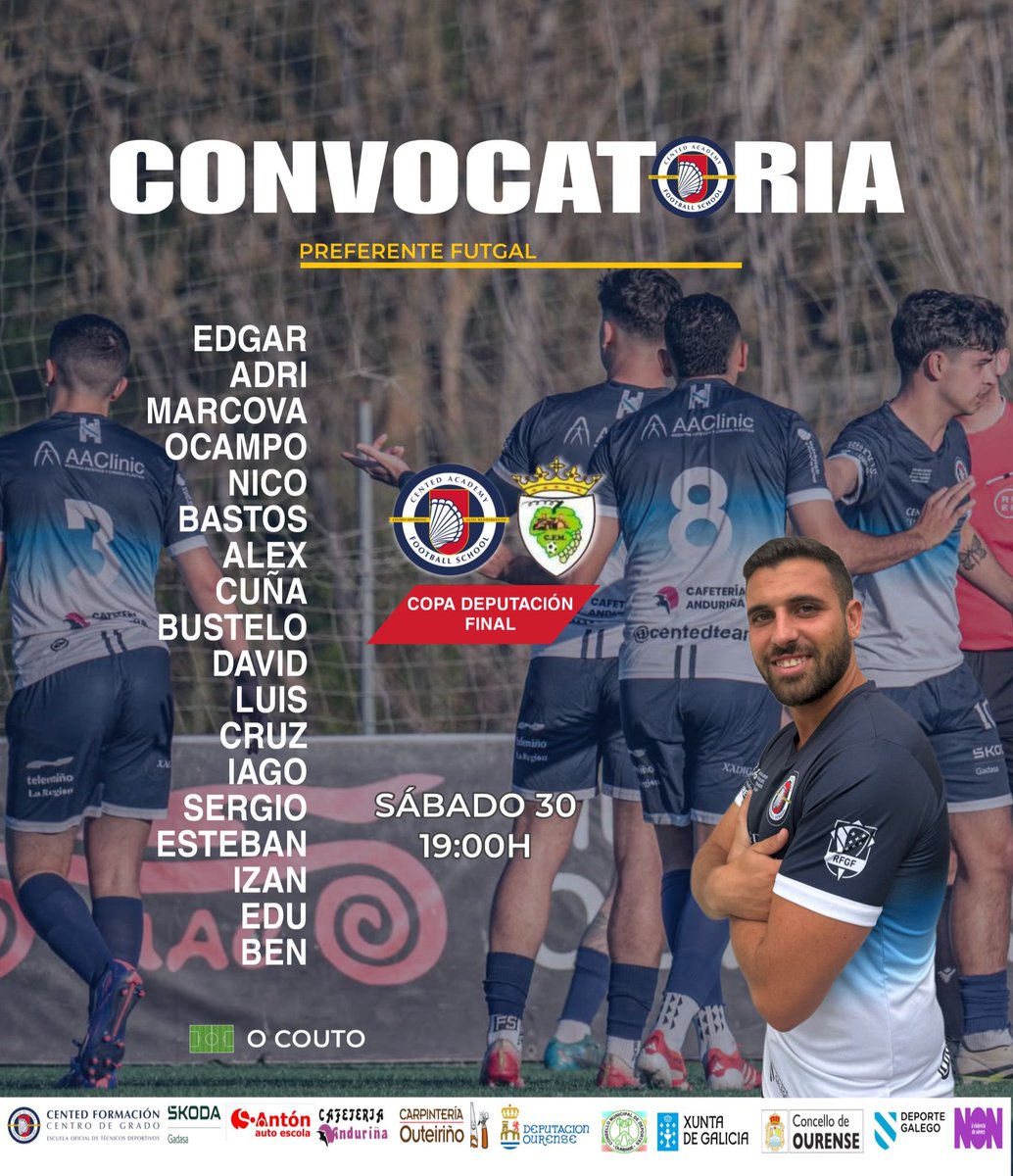 centedteam's tweet photo. 📝 CONVOCATORIA / Estes son os dragóns convocados por Dani Prado para a cita cos historia do #Sénior ante o Monterrey CF

O encontro será hoxe sábado, a partires das 19:00 no Estadio do Couto. Imos con todo!! 🐉 

#OMellorEstaPorVir #APaixónQueNosUne💙🤍
#FagámoloXuntos https://t.co/YD3I1TWJke