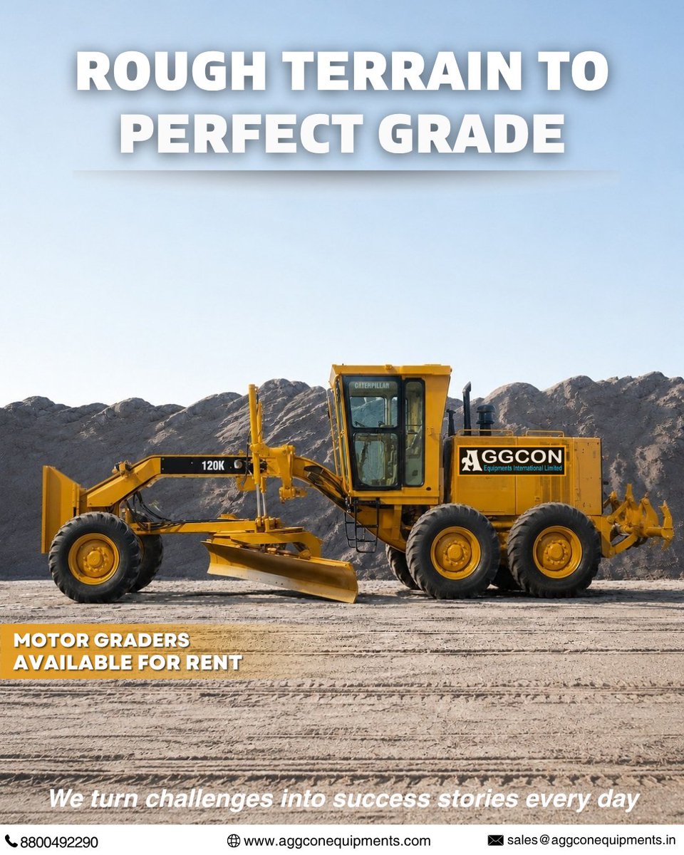 AGGCONEQUIPMENT's tweet photo. Motor Grader on rent, contact us.

📞 8800492290 | ✉️ sales@aggconequipments

#MotorGrader #Infrastructure #roadconstructionequipment #EquipmentRental #Renting #ViksitBharat #PMGatiShakti #GlobalRentalAlliance https://t.co/nANgVttFMY