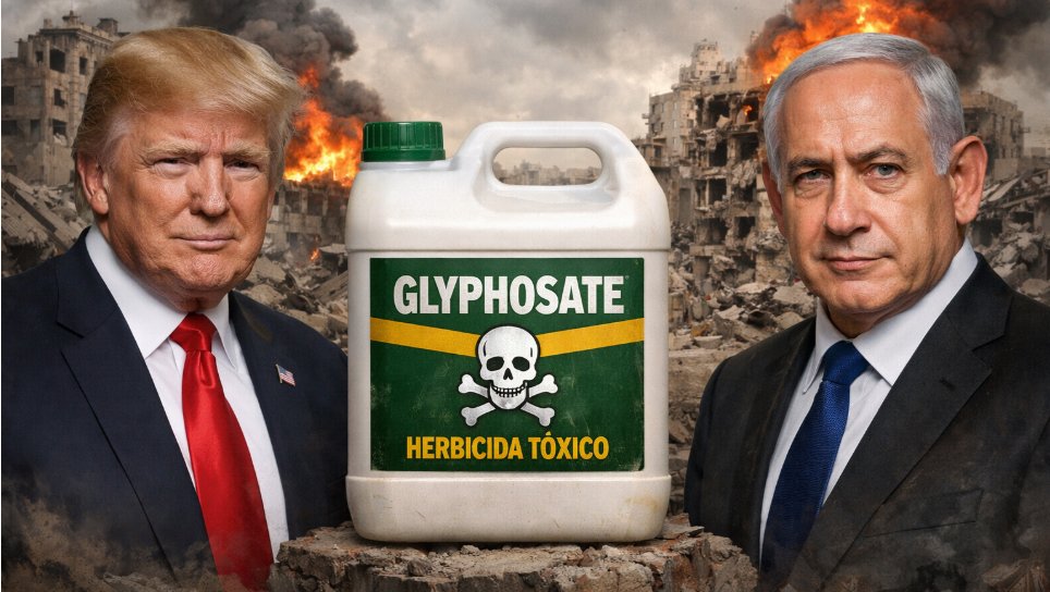 GMWatch's tweet photo. The EU condemns #glyphosate use in Middle East war. Bayer must act now! The European Union has condemned the use of glyphosate and white phosphorus—#Monsanto has been its sole US producer—as chemical weapons in southern Lebanon and Syria. https://t.co/GDDm5xRTN4 https://t.co/pSKstQLU6u