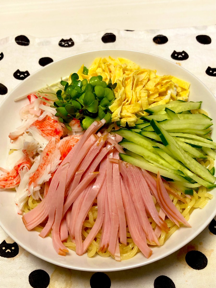 なますてSaturday(ฅ'ω'ฅ) #ネコ厨房 でも『冷やし中華』始めました