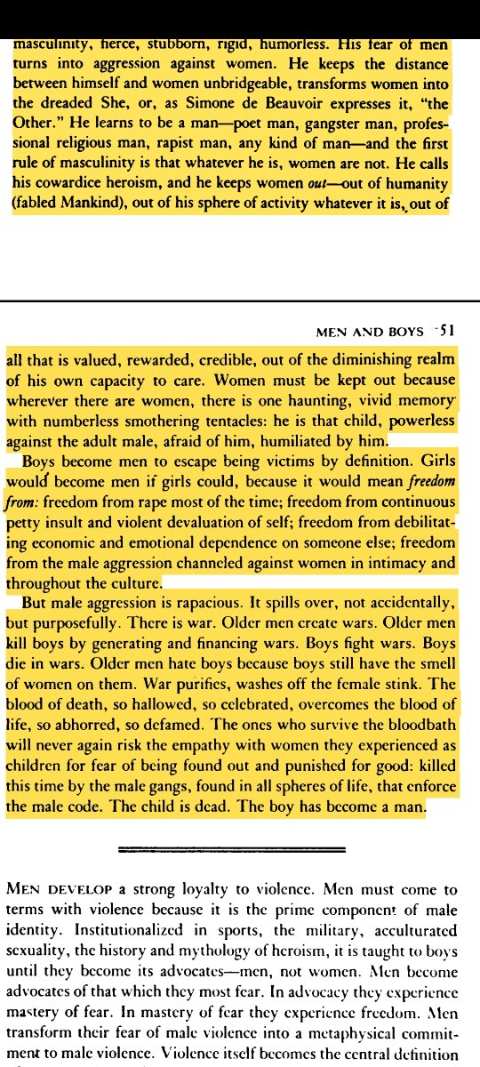 anticannibalist's tweet photo. Dworkin's view of male socialization https://t.co/gZeedchMGT