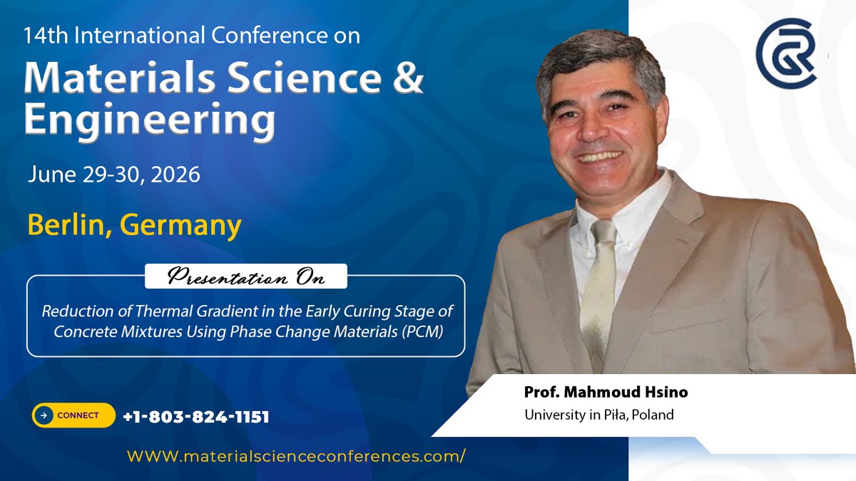 2020_crg's tweet photo. Join now at Materials Science &amp; Engineering 2026!  
Oral talk by Prof. Mahmoud Hsino #UniversityinPiła #Poland 🇵🇱 @ https://t.co/41us0JCCOr
Berlin, Germany #June #Materials #science #Summit #Conference #Science #mechanical #civil #Engineering #Appliedsciences https://t.co/HuprchaeY7