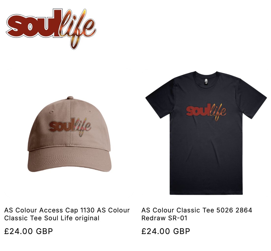 RichSoulLife's tweet photo. Here you go... #soullife t-shirts & caps! And a few other bits too :)
https://t.co/AumxDn5Yxl https://t.co/3dOYEXTw0p