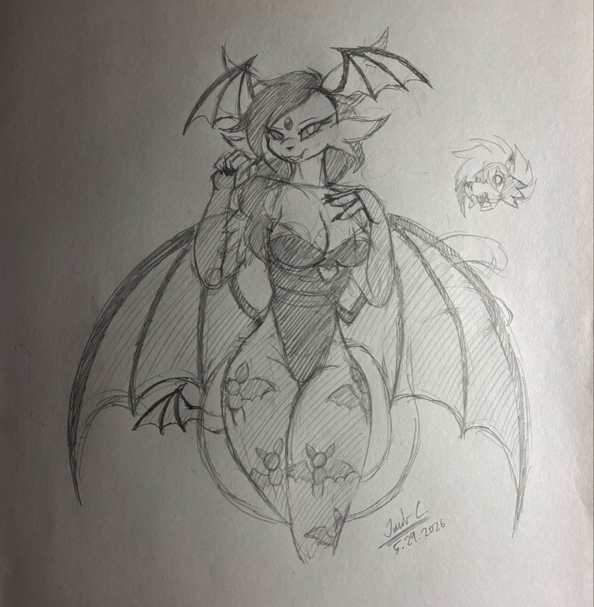 MrJC_Arts's tweet photo. Halloween in May with the Succubus Espeon (WIP Sketch) 🦇🐱

#pokemon #summerween https://t.co/YL8WqoXv5G