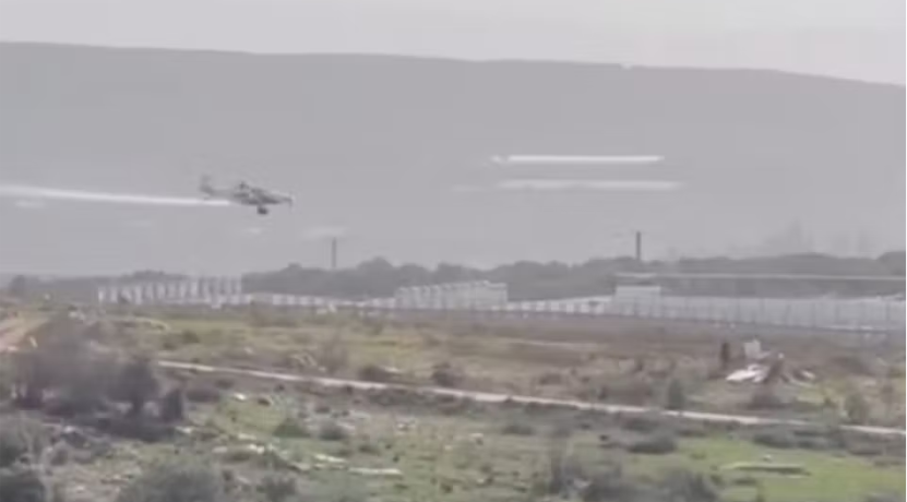 GMWatch's tweet photo. In southern Lebanon, the Israeli army is using #glyphosate and white phosphorus to render the border region uninhabitable. They're being used to destroy farmland—depriving farmers of their livelihoods. This violates the UN convention introduced in response to use of Agent Orange. https://t.co/MP2kPu1ohG
