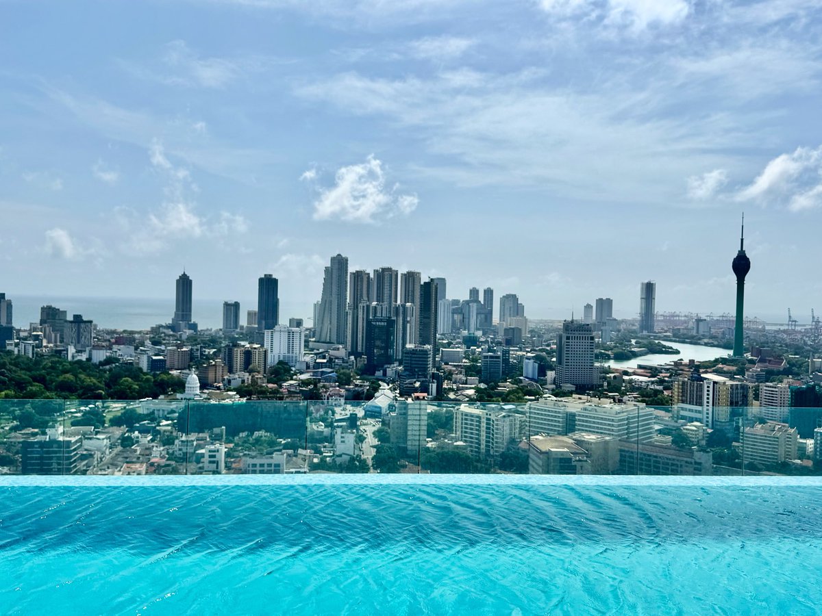 VJsapps's tweet photo. Colombo skyline puts chennai to shame .View from Colombo-7 of downtown . Colombo has a good blend of high rises and traditional homes , something chennai can learn from on FSI. Besides that huge business opportunity between TN and Srilanka that is untapped and left for China to grab