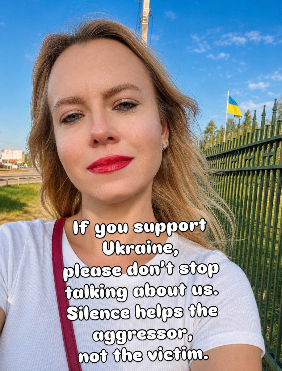 angelshalagina's tweet photo. If you support Ukraine,

please don’t stop talking about us.

Silence helps the aggressor,
not the victim. https://t.co/AzZH2y5OVx