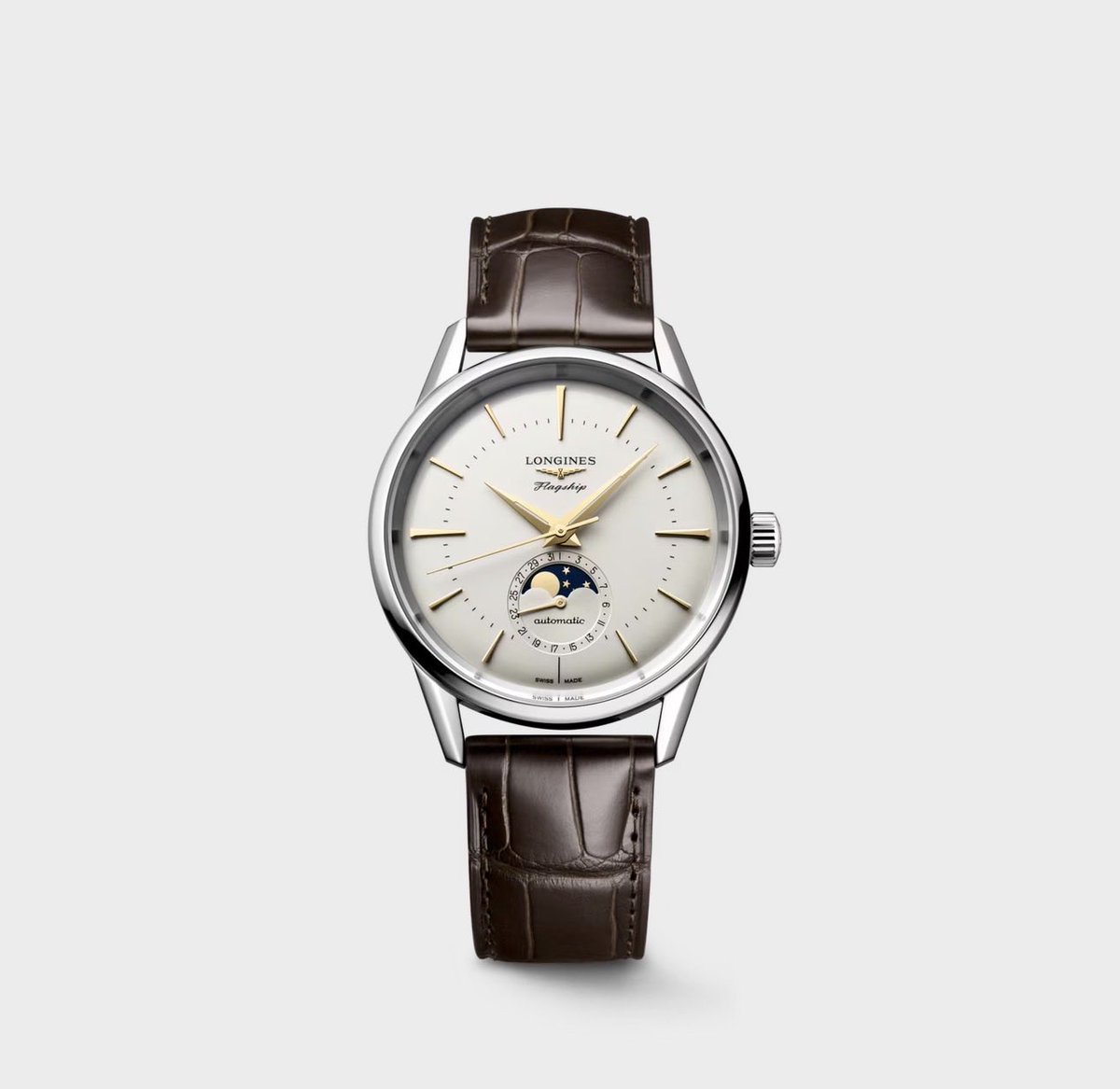 Gbengacodes's tweet photo. 2. Longines Flagship Heritage Moonphase (opaline ivory dial, brown strap, stainless steel)
https://t.co/pSL0g8vtOi https://t.co/GLQwDCem2f