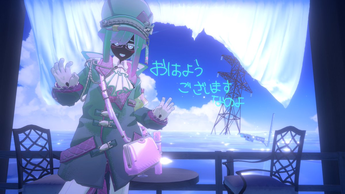 sukiyaki0900's tweet photo. 朝の挨拶　# 91DDCF氏より

#VRChat
#TurQuoise3D https://t.co/n8TMT85a1f