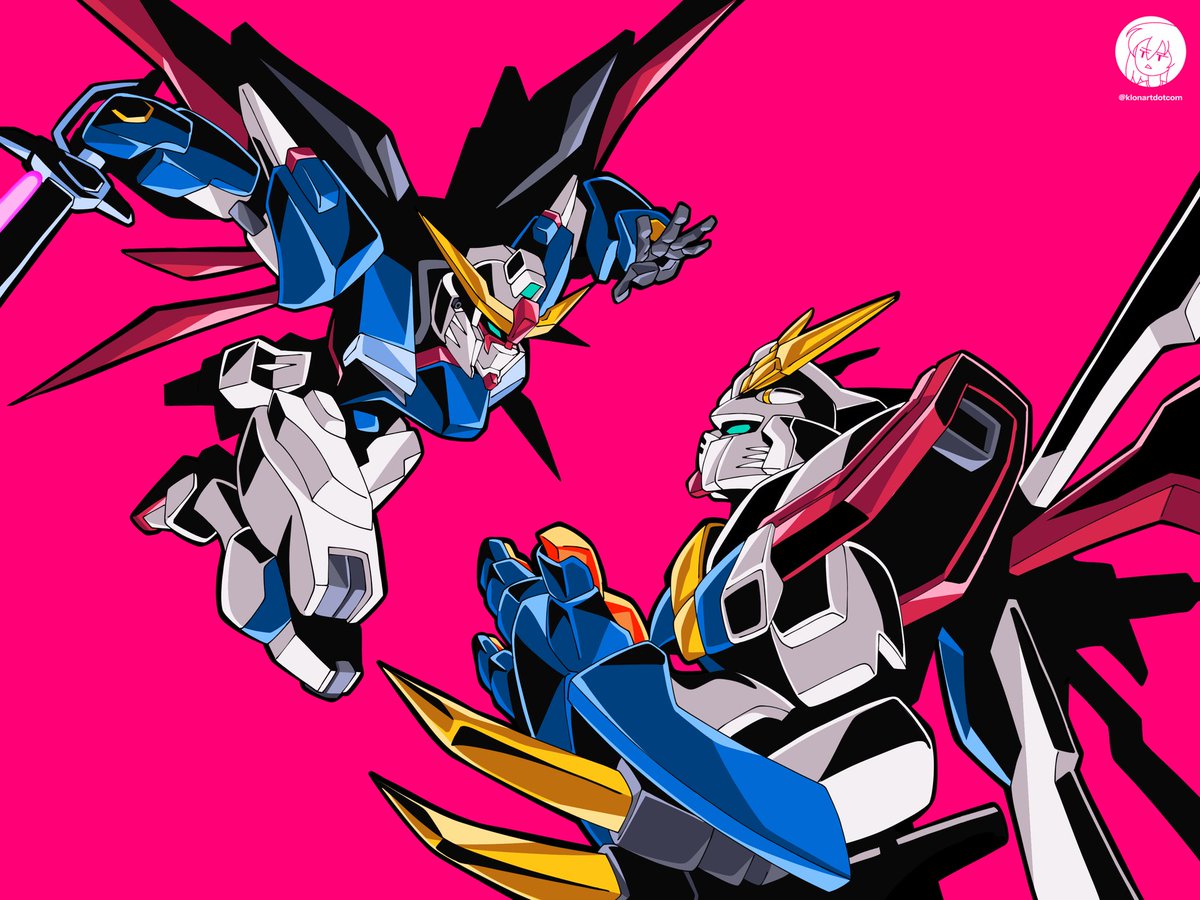 klonartdotcom's tweet photo. destiny gundam vs god gundam without effects https://t.co/ryobPM58pw