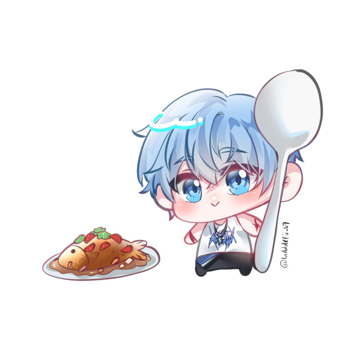 Bubblefii_07's tweet photo. “Ikan asam manis ini buat Mas? Serius nih?👉🏻👈🏻” 

#SOUturday #soutaart https://t.co/0fMxLkiatg