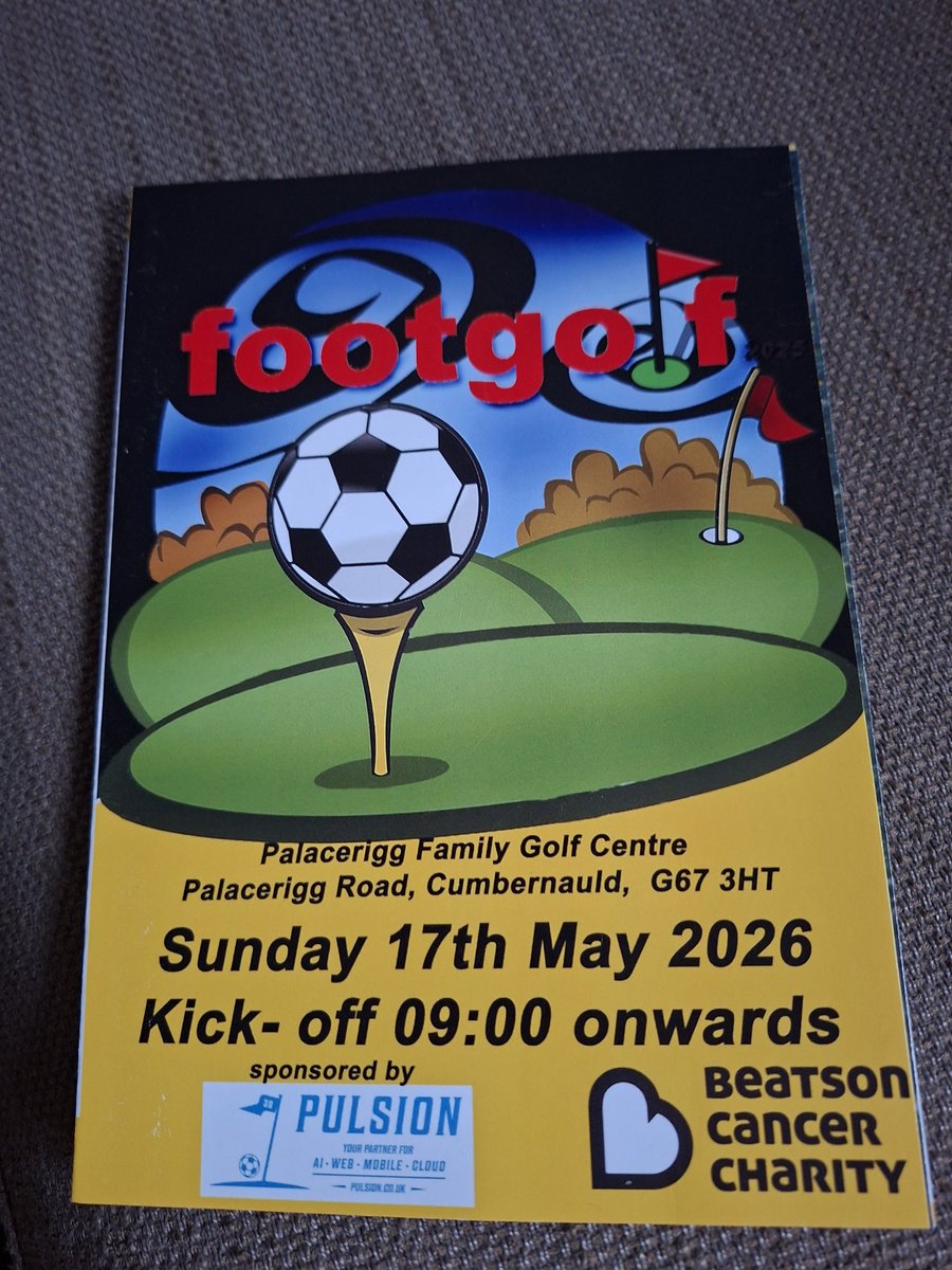 BeatsonFootGolf's tweet photo. Tomorrow my FootGolf @JustGiving page will close before announcing this years total on Monday. Every penny raised will go to the amazing @Beatson_Charity ⚽️ ⛳️ 💛 https://t.co/eAQ1bxzsQW https://t.co/xSuvouHqVK