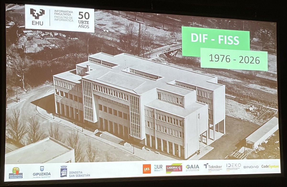 i_insausti's tweet photo. Que grandes recuerdos!!!! 50 aniversario de la FISS Facultad de Informática de San Sebastián. https://t.co/zIWv3yh4CO