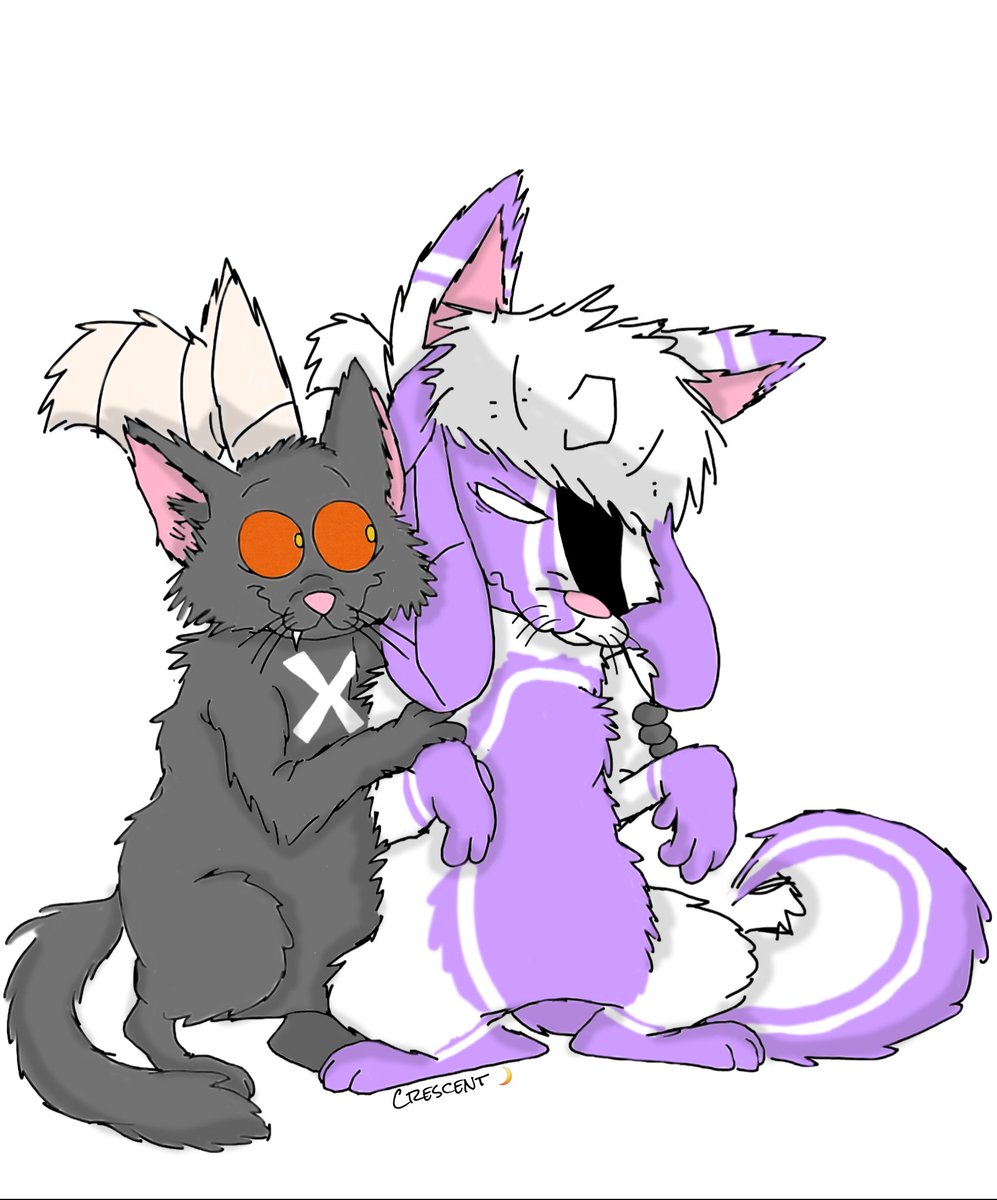 moonofthepines's tweet photo. Husky Ruv &amp; Kitty Whitty

I made them extra fluffy and huggable. You're welcome. 

#ruvfnf #whittyfnf #FLUFFY https://t.co/yIMwvjvaJc