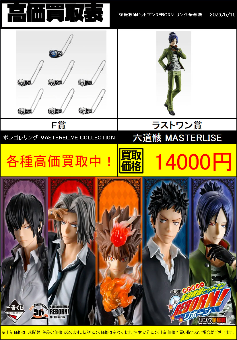 ホビー買取情報】 一番くじ 家庭教師ヒットマンREBORN! リング争奪戦