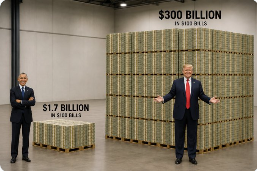MJBayer2's tweet photo. @GuntherEagleman So where is your outrage MAGA?  The great deal maker is giving them 300 Billion!  plus unfreezing of assets.  At least Obama only gave them 1.7 Billion and 50 Billion in unfrozen assets. MAGA Morons explain how this is winning! https://t.co/Ij3zriqS2y