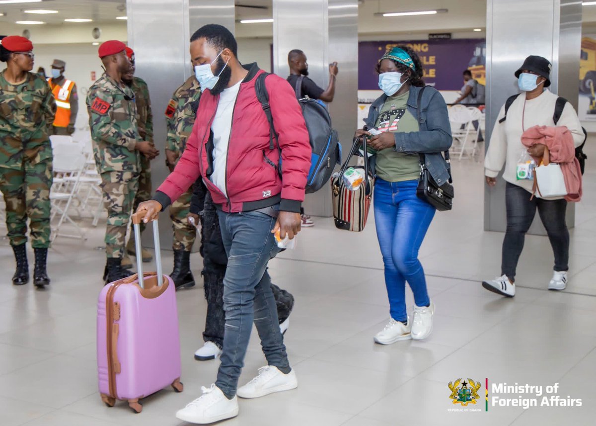 GhanaMFA's tweet photo. GOVERNMENT OF GHANA WELCOMES FIRST BATCH OF EVACUEES FROM SOUTH AFRICA AMID XENOPHOBIC ATTACKS

The Government of the Republic of Ghana on Wednesday, 27th May, 2026 received the first batch of Ghanaian nationals,
Click on the link to read more 

https://t.co/GcM7HdqYNf https://t.co/Ayy208qS9X