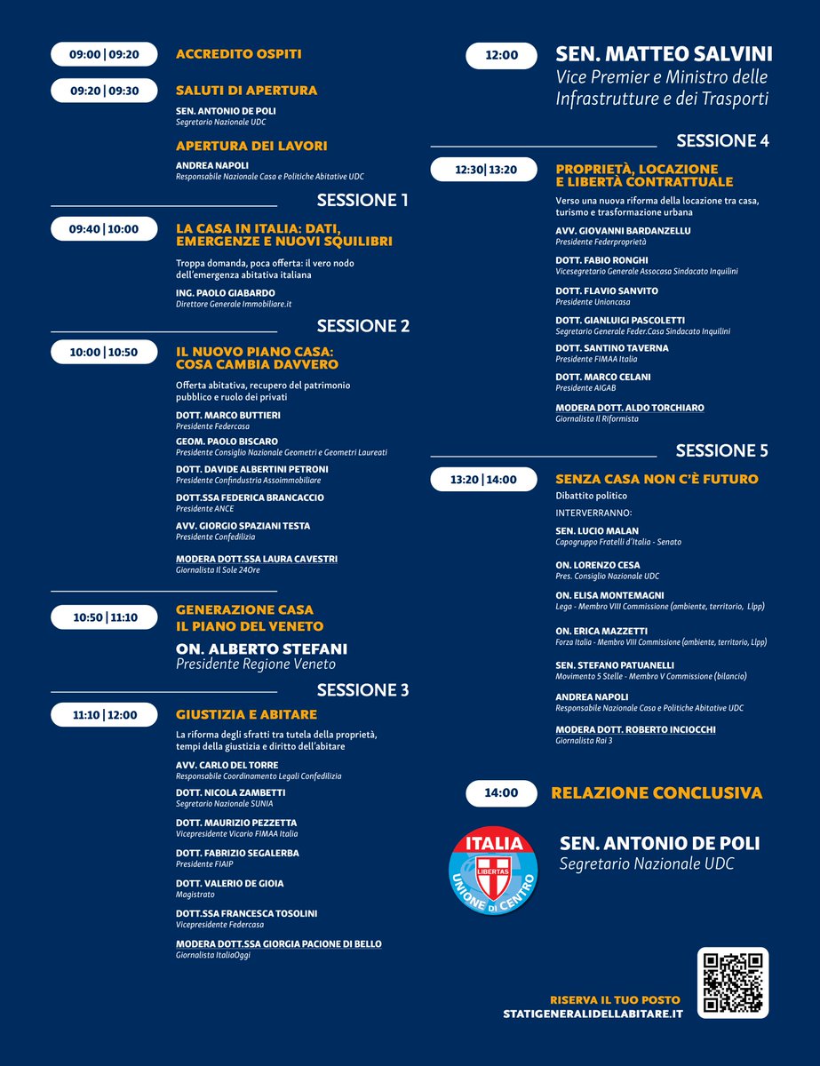 AntonioDePoli's tweet photo. 🏠 La #casa torna al centro dell'agenda del Paese.

Il 4 giugno a Roma si terrà gli #StatiGeneraliDellAbitare 2026: istituzioni, imprese e operatori insieme per discutere il Nuovo #PianoCasa per l'Italia.

✅ Ingresso libero con registrazione
👉 https://t.co/jmHCCqFWQI https://t.co/ivpyTSgZfQ