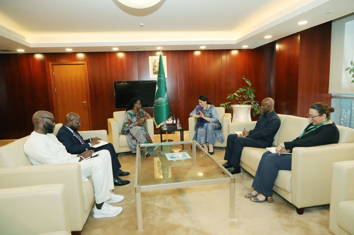 DCP_Haddadi's tweet photo. I was pleased  to meet H.E. Ms. Mama Keita, Deputy Executive Secretary for Programme Support (DES-PS) at @ECA_OFFICIAL 🇺🇳, in Addis Ababa.

Our constructive exchange focused on strengthening cooperation between @_AfricanUnion and @ECA_OFFICIAL, advancing strategic priorities, and reinforcing collective efforts towards the implementation of Agenda 2063 and the 2030 Sustainable Development Goals, taking due cognisance of the established AU-UN cooperation framework.

We reaffirmed our commitment to advancing strong partnerships, institutional coordination, and inclusive development to drive Africa’s transformation and sustainable growth. 

We also highlighted the importance of spotlighting both the challenges and opportunities on the African continent.

I wish my sister the DES, Ms Mama Keita all the best in her new position. 

#AU #UN #AUC #ECA