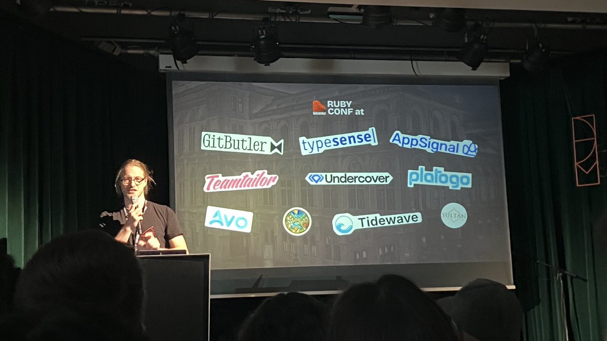 AndyObtiva's tweet photo. #rubyconf #austria opening speech on Friday, May 30, 2026. https://t.co/ZdBShFzLxp