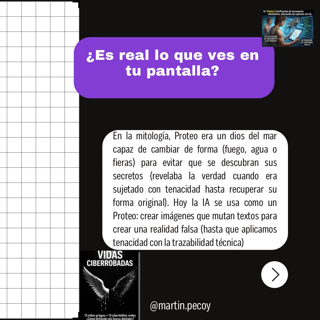 MPecoy's tweet photo. 🏛️ Mito de Proteo y ciberdelito de Falsificación de documento con IA en “Vidas CIBERrobadas”. Descubre cómo Pablo y otros 12 “Ícaros digitales” lograron justicia.
-Aprende a recoger pruebas que no se puedan ignorar.
-Descubre técnicas de resiliencia.
Disponible en Amazon https://t.co/qryOtrfvDI
