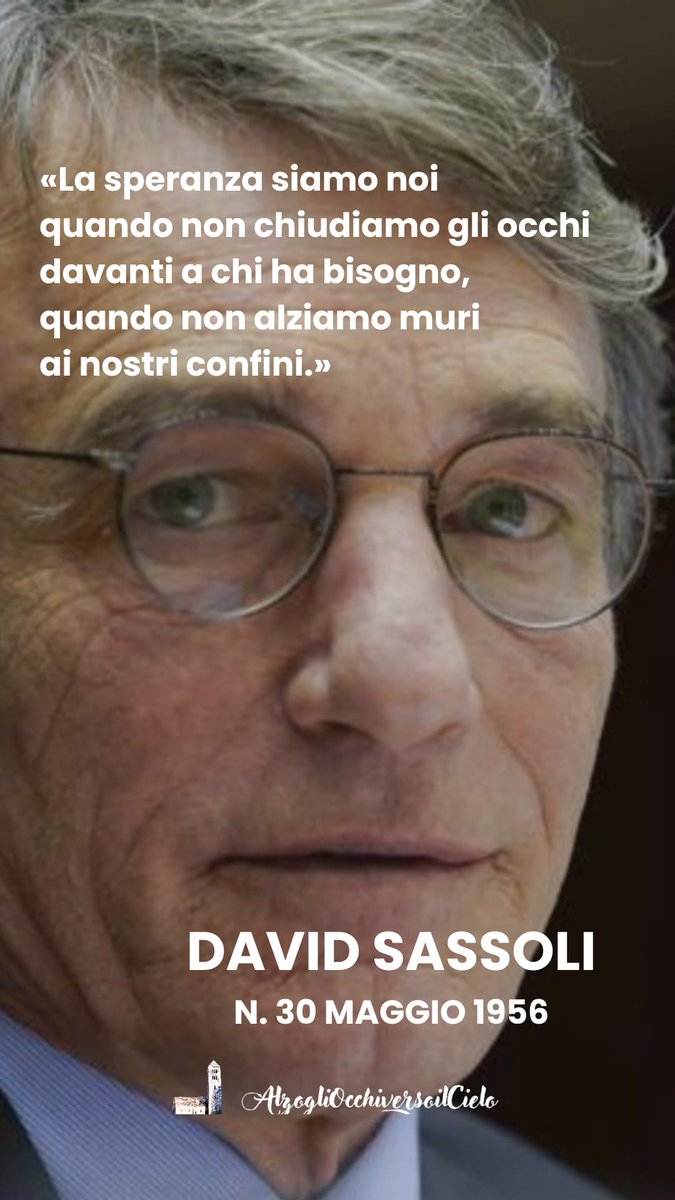 AlzogliOcchi's tweet photo. David Sassoli nato il 30 maggio 1956. 
Oggi avrebbe compiuto 70 anni.
#davidsassoli #natioggi #30maggio #70anni https://t.co/j1styDEpSf