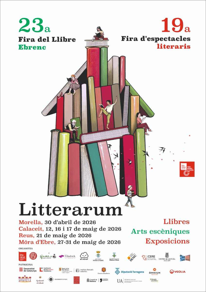 espaisescrits's tweet photo. 📣L'espectacle «Totes les ones de la mar. Gemma Humet canta els clàssics», creat per commemorar el 20è aniversari de la Xarxa d'Espais Escrits, tancarà la 19a edició del festival Litterarum.

🗓️31 de maig
🕐13 h
📍Plaça de Dalt, Móra d'Ebre https://t.co/0RmmJc4S24