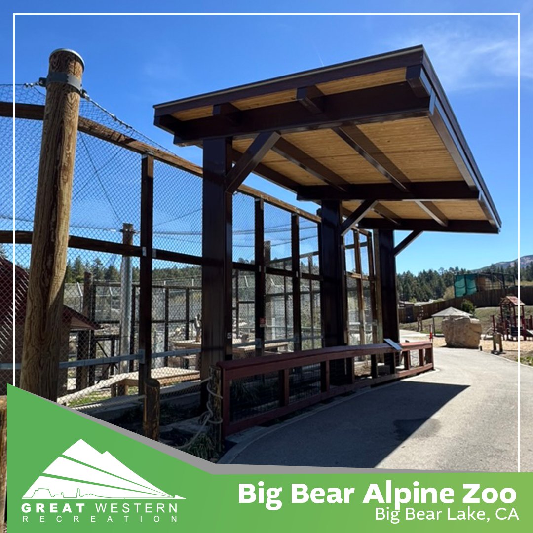 GreatWesternRec's tweet photo. Exploring the zoo is even better with a little shade 🌲☀️

New shaded spaces at Big Bear Alpine Zoo help guests stay cool all summer long. Needs shade for your outdoor space? We can help: https://t.co/nRkyok9PX7

#BigBearLake #CommunitySpaces https://t.co/HhK0EnmBfT