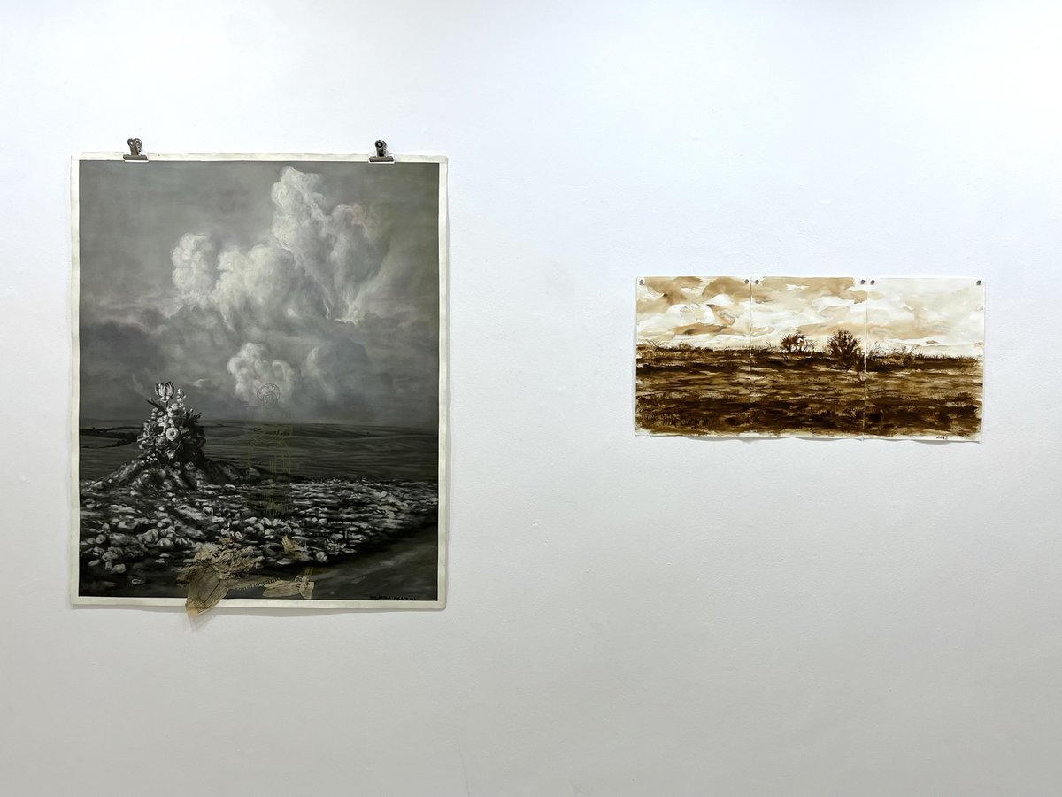 Gallery2art's tweet photo. Nhlanhla Nhlapo, A Colony Symbolized by its Monument, Oil and collage on prepared paper, 120 x 100cm, 2025

TEARS ARE ONLY WATER
2 - 30 May, 2026

Please have a look at our website for links to the catalogue and works!

#art #artwork #nhlanhlanhlapo #artexhibition #gallery2 https://t.co/hjH5r507oZ