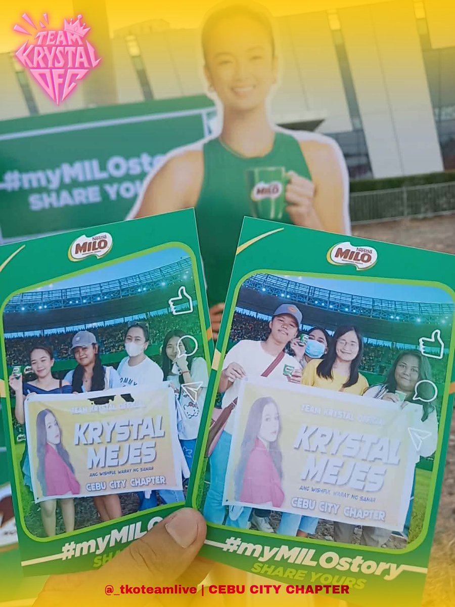 _tkoteamlive's tweet photo. Spotted: Team Krystal taking over the Milo event! Showing up and showing out for our girl! Team Krystal - Cebu City Chapter in the house! 

KRYSTAL AT BAICON
#KrystalMILOstory https://t.co/tNsLuD18FP