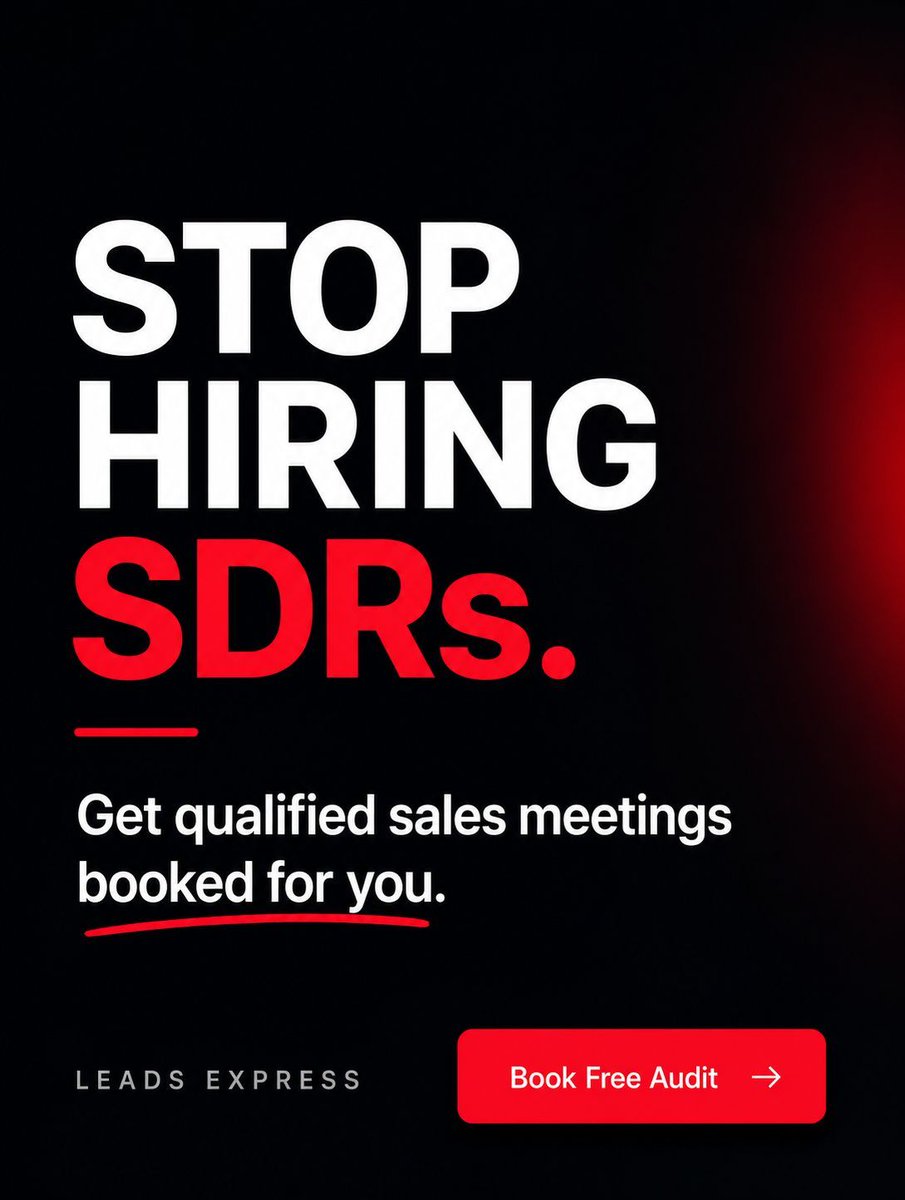 Vxc_Express's tweet photo. You don't have a lead problem

They have a consistency problem

One month is great.
The next month is referrals only.

We build outbound systems that identify prospects, start conversations, qualify buyers, and book meetings directly into your calendar

Book a free growth audit. https://t.co/nogHyMdFWI