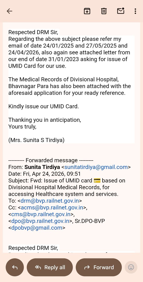 sanjaytirdiya's tweet photo. @DRM_BVP @MoHFW_INDIA @RailMinIndia @Collectorbhav @COVID19Tracking @COVIDNewsByMIB @BMSkendra @brmsunion @NMOBharat @WesternRly @LabourMinistry @Nimu_Bambhaniya @mansukhmandviya @MPDrBDShyal @SPBhavnagar @Gmwrly @ncsthq @NCSC_GoI @AyushmanNHA @IMAIndiaOrg @SpokespersonMoD @AshwiniVaishnaw @PMOIndia @IGP_BHR_RANGE @NCRBHQ @IR_CRB @drmbct @drmadiwr @RatlamDRM @DRMBRCWR @HMOIndia @CMOGuj @India_NHRC @NCWIndia @DARPG_GoI @MPDRBDShyal1 @rajuranamp #JusticeForBelaTimothy
#TheEvilCult #RailwayMafia
#DineshVarma #UMIDCard 

बहुत निकृष्ठ और कमीना है #रेलवे_माफिया ...

@RailMinIndia @AshwiniVaishnaw 
@IR_CRB @LabourMinistry @India_NHRC @NCWIndia @BMSkendra @brmsunion @WesternRly @MoHFW_INDIA @COVID19Tracking @Gmwrly @DRM_BVP https://t.co/lp0ekpTMhJ
