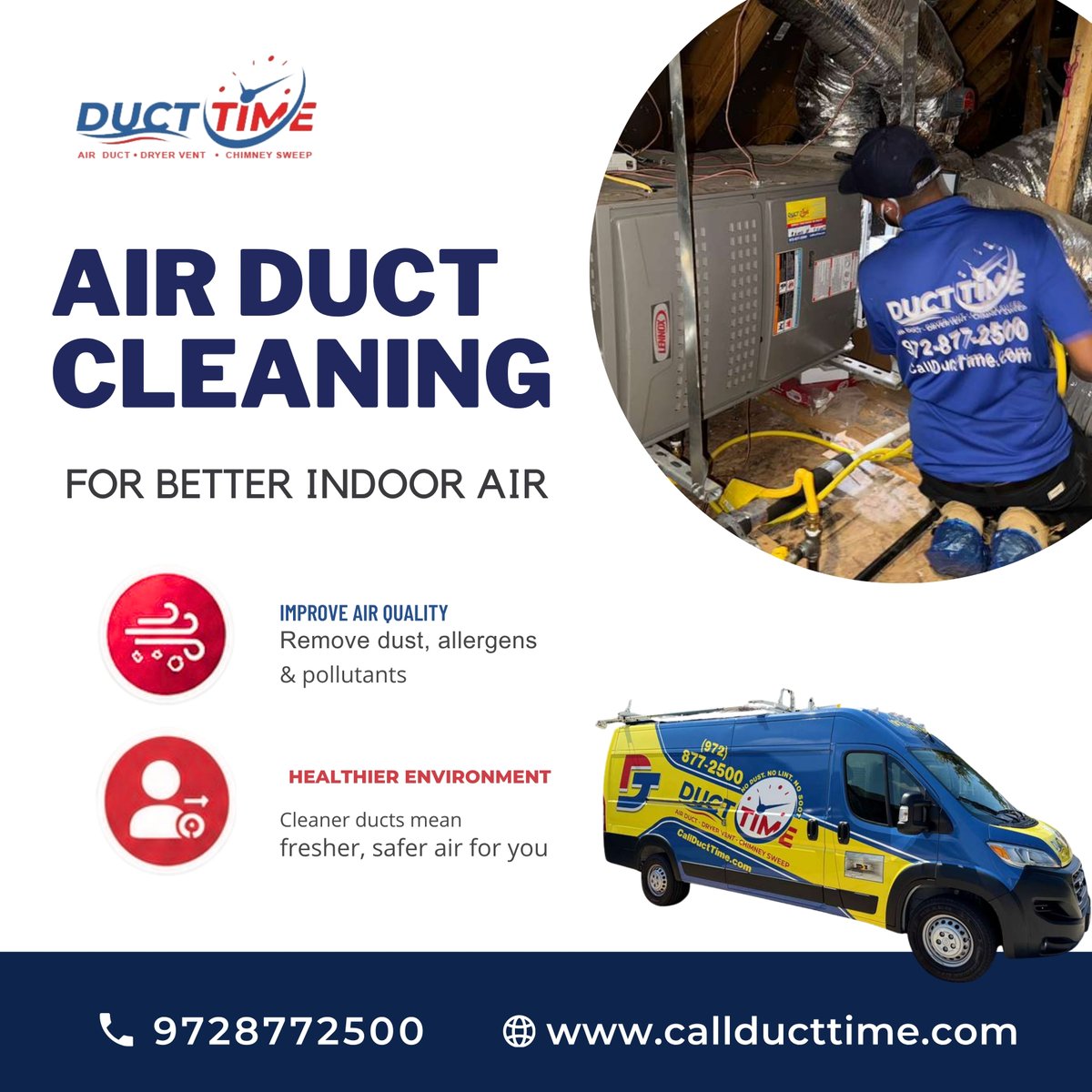 callducttime's tweet photo. 🌬️ Cleaner ducts = Cleaner air! 🏠✨

Professional Air Duct Cleaning helps remove dust, allergens &amp; pollutants, improving indoor air quality and HVAC performance. 💨✅

✔️ Healthier Home
✔️ Better Airflow
���️ Cleaner Air
📞 Book your service today!
#AirDuctCleaning https://t.co/rPPhqBueZh