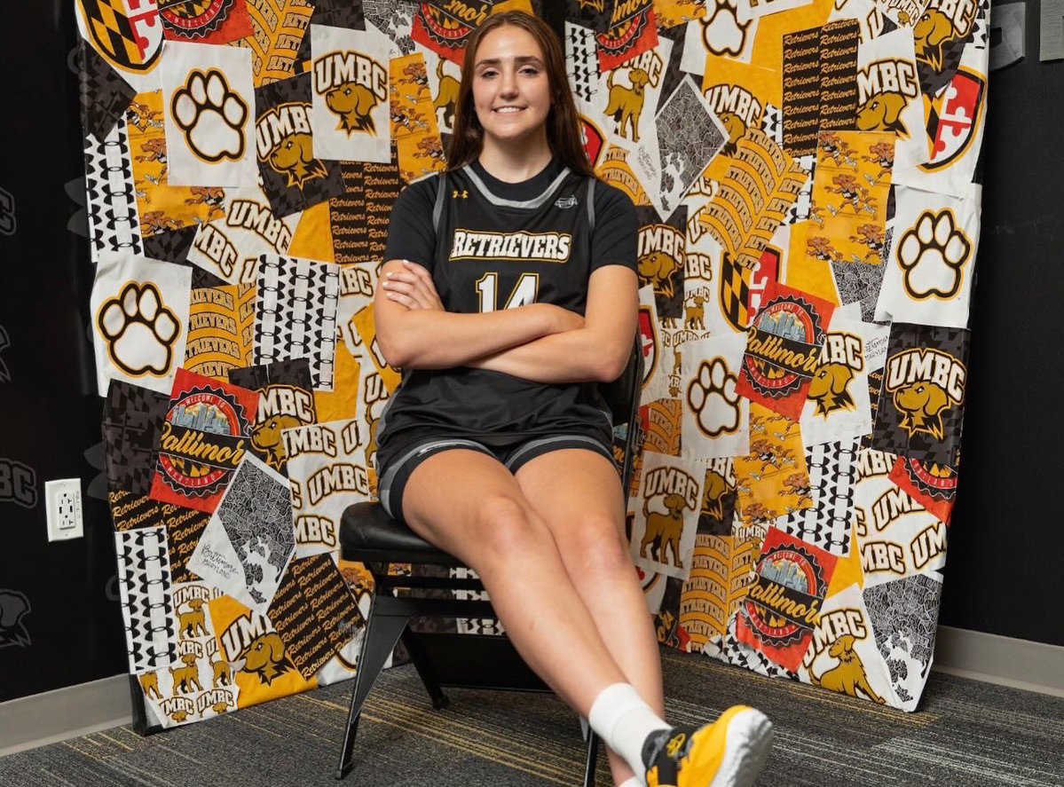 EvaStirk's tweet photo. After an amazing visit, I am beyond thrilled to announce my commitment to continue my academic and athletic career while playing division one basketball at University of Maryland, Baltimore County! Thank you Coach Hill for giving me this incredible opportunity! 💛🖤🐾🐕 https://t.co/W2MmB0kYd2