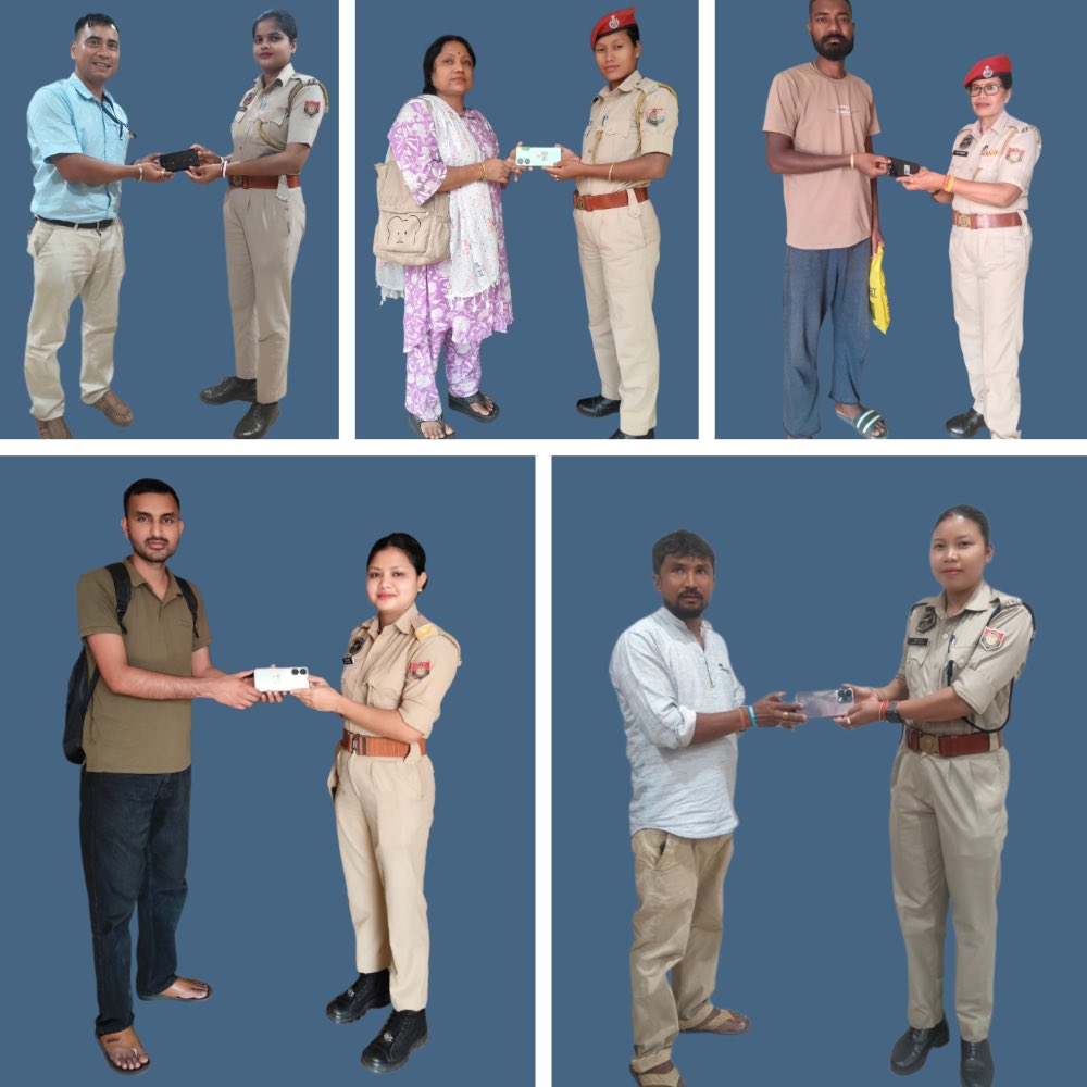 GuwahatiPol's tweet photo. π Lost & Found! π±
EGPD team from Sonapur PS recovered 11 lost mobile phones in the last few days and returned them to their rightful ownersβbringing back smiles!
#LostandFound #ServiceWithASmile
@CMOfficeAssam @himantabiswa
@assampolice @HardiSpeaks
@DGPAssamPolice https://t.co/5rxZPUq5vN