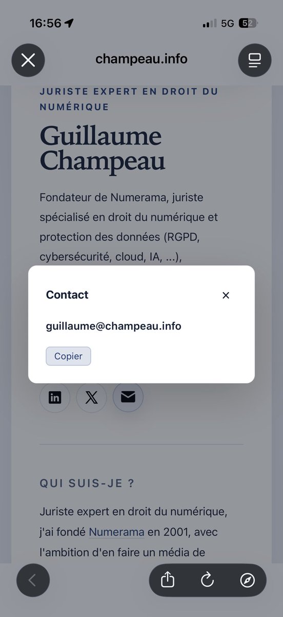 _arnaudr's tweet photo. @gchampeau @EricLarch En allant sur ton site indiqué dans ta bio de X ? https://t.co/moCug25U2a