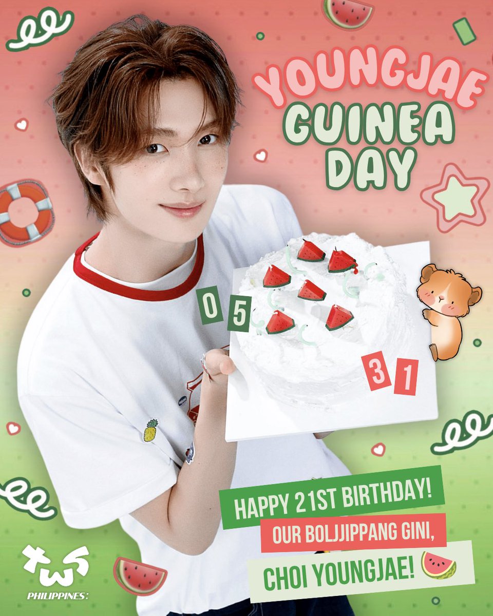 247withTWSPH's tweet photo. HAPPY BIRTHDAY YOUNGJAE 🍉🎂

TWS PHILIPPINES wishes TWS Youngjae a very happy birthday! We wish you endless happiness, good health, and success in everything you do. 🩵

YOUNGJAE GUINEA DAY
#영재야_생일빵은_볼찌빵
#ForeverYOUNGjaeDay @tws_pledis https://t.co/5LTq7XIKOp