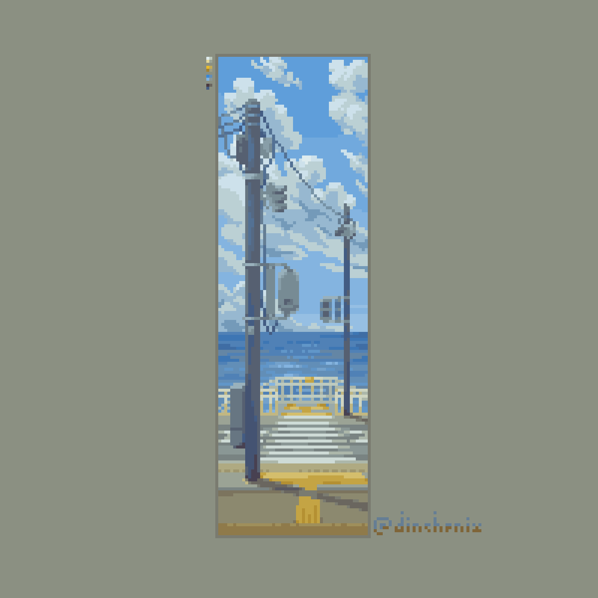 dinchenix's tweet photo. something that makes me feel the fresh breeze under bright sunshine 🌬🌤
• #pixelart • #ドット絵 • #dinchenix • https://t.co/cCRzoGXAna