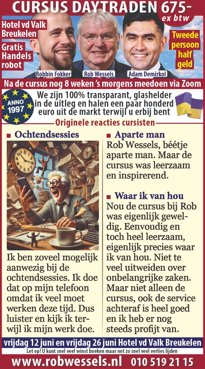 theRobWessels's tweet photo. #robwessels #daytraden #daytrading #cursusdaytrading #cursusdaytraden #cursus #daytrading #cursus #daytraden #aandelen #beurs #aex #dax #opties #beleggen #ayden #aegon #ahold #akzonobel #arcelormittal #asm #asml #asr #dsm #heineken #imcd #ing #kpn #nn #philips #prosus #randstad https://t.co/myJZWxngZY