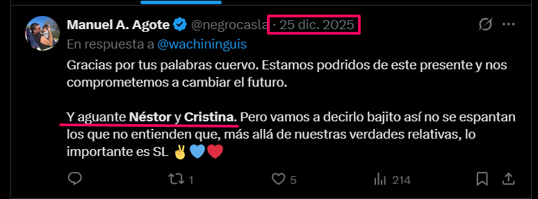 TraductorTeAma's tweet photo. Para.. es peor...
¿Por qué Sebastián Mantequilla Pareja uso la estructura política de La Libertad Avanza para impulsar a su candidato ultra kirchnerista para presidente de San Lorenzo?
Literalmente el tipo dice que hay que hacerle un golpe de estado a Milei. Y pareja le pone la estructura política de milei...