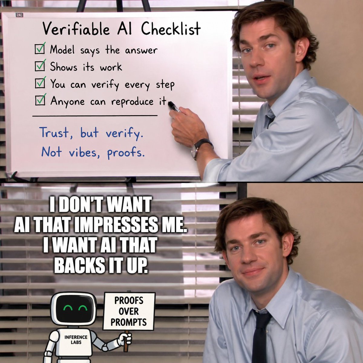 RajuDey50110531's tweet photo. Everyone- Trust me bro, the AI got it right.
Verifiable AI- Cool. Here's the proof.
Proofs > prompts.
#VerifiableAI #InferenceLabs #ProofOfInference @inference_labs https://t.co/8YNIOSZzil