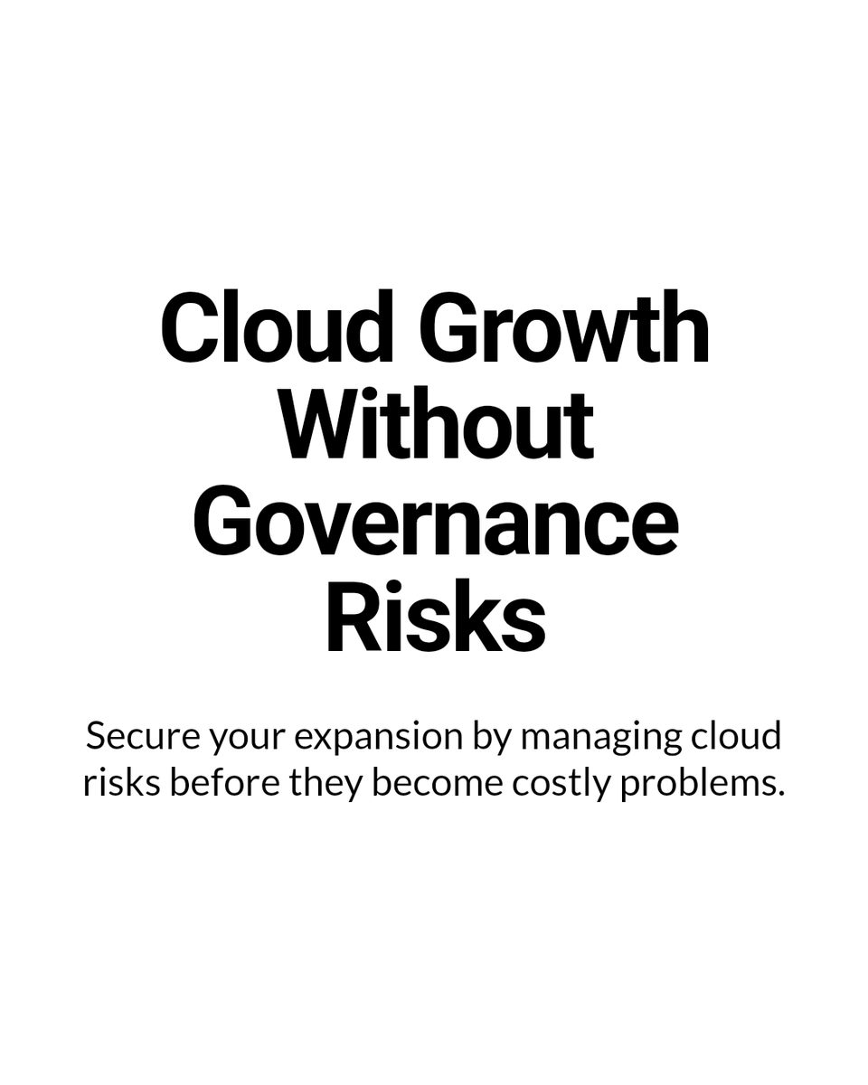 TheIsidoreGroup's tweet photo. Ready to expand your system safely? Cloud governance is key before any growth or change—it ensures security, compliance, and smooth transitions. Don’t let unmanaged clouds create costly risks. https://t.co/ysX4vEp46f