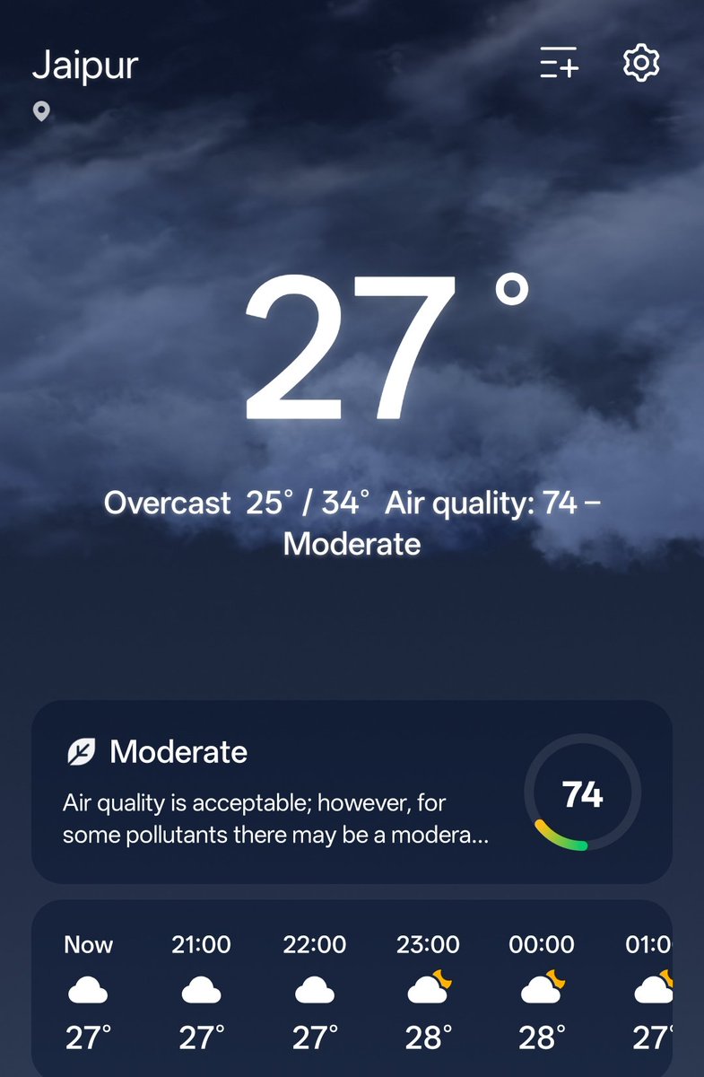 TraderSival's tweet photo. From a scorching 42°C to a blissful 27°C in no time! 🌧️

Jaipur weather just completely flipped the script.

Nothing beats the relief of a sudden downpour after intense heat.

Absolute bliss! ☕✨ https://t.co/eGBKXqASs7