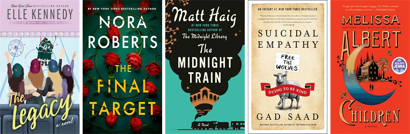 lhtlibrary's tweet photo. This week the Long Hill Township Library has 156 new books.  New items include The Legacy, The Fourth Option, The Final Target, The Midnight Train, Suicidal Empathy, The Children, Take Me to Your Leader, The Fine Art of Lying, and Stripped Down. https://t.co/llCflVYdBD https://t.co/iqa7QZWjK2