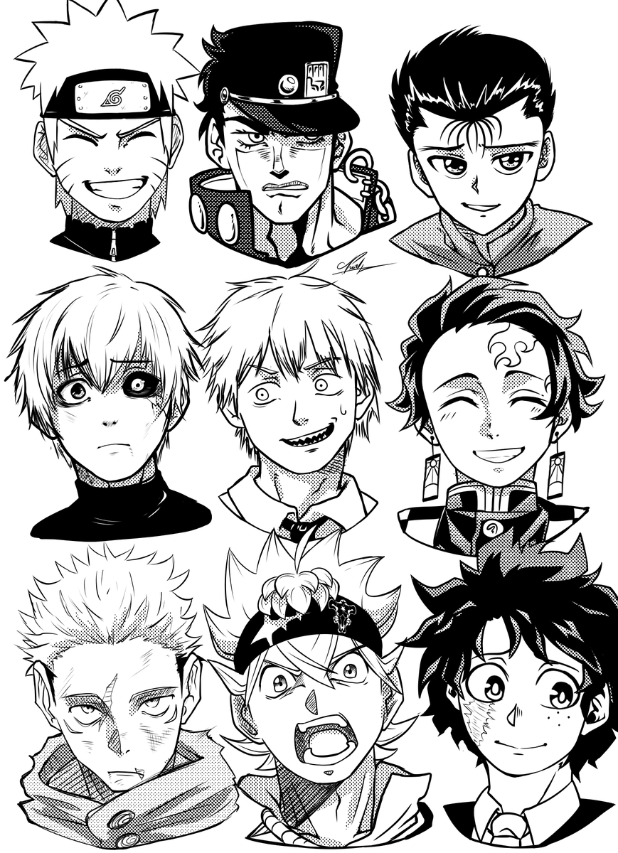 halv_p's tweet photo. I decided to create protagonists that I like based on these expressions https://t.co/8KHLUQbQXT