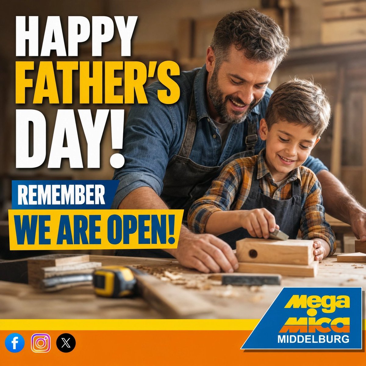 MIDMiCA's tweet photo. 👨‍🔧 HAPPY FATHER'S DAY!
👨‍🔧Celebrating all the dads who build, fix, and inspire
🔥Perfect for finding that special gift or starting a new project together
👌✨ Tools for every trade
✨ Project ideas for quality time
✨ Expert advice always on hand

#FathersDay #DIYDad #MicaGifts https://t.co/9yuoulVO4x