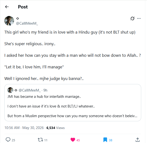 VirtueLens's tweet photo. This Jamian blocked me & deleted his tweet, for a comment that exposes the dating place, kufr & chinrai adda disguise as islamia Idara 🤡

One must differentiate between SLT & BLT.

And Jamian Muslims must expose the chinars who are getting an education on, Liberals or kaafir beds & laps didn't get silent on both Zina and BLT & SLT.

And must speak so that parents get aware of women's education and najasat of liberal education, if you are silent, you are also part of this kufr, zina and responsible.
