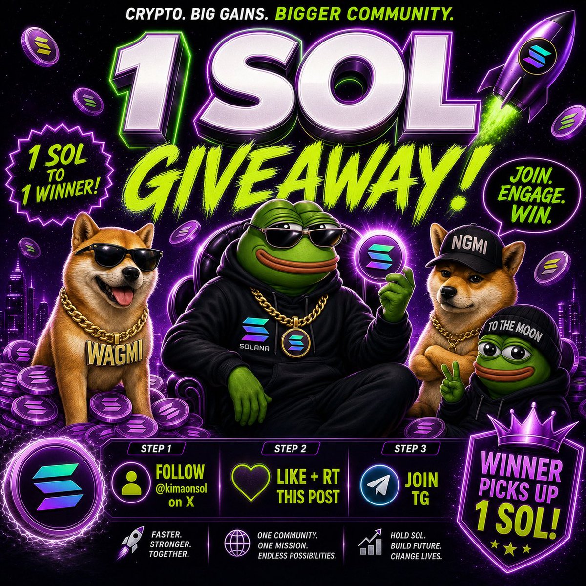 kimaonsol's tweet photo. GIVING AWAY 1 SOL 💸

RULES:
• Join TG below
https://t.co/Jge7vCbFLC
• Follow me on X
• Like + RT

Comment “DONE” + wallet address 👇

🏆 Winner in 24h. Giveaway valid only if 25 new members join the Telegram group. https://t.co/pujSXZx9NE