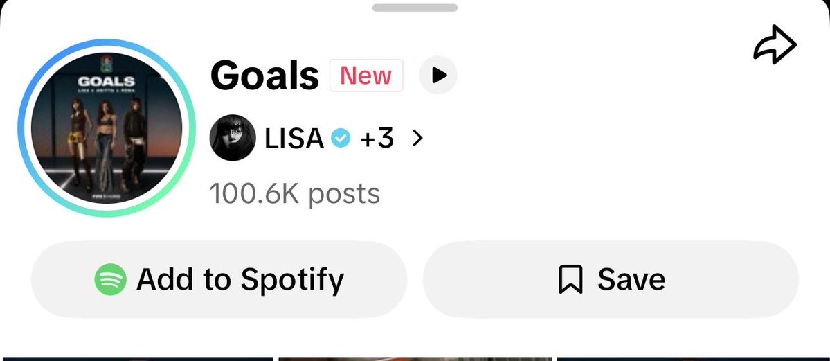 lalalisiousm's tweet photo. ‘Goals’ reaches 100K videos on TikTok just 9 days after its launch. When it's released at the FIFA opening ceremony it will be amazing! 🚀🚀🚀🚀🚀 https://t.co/pKz4JVRNed