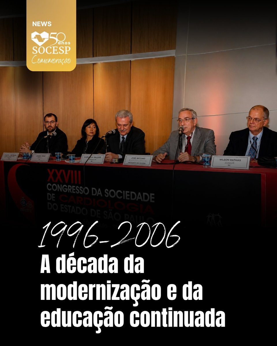 SocCardioESP's tweet photo. Entre 1996 e 2006, a SOCESP viveu uma intensa transformação, marcada pela modernização da comunicação, ampliação da educação médica e fortalecimento institucional.
https://t.co/mCxfJlSjli
#SOCESP50Anos #SOCESP #Cardiologia #EducaçãoMédica #50AnosSOCESP https://t.co/eI577NDnaA